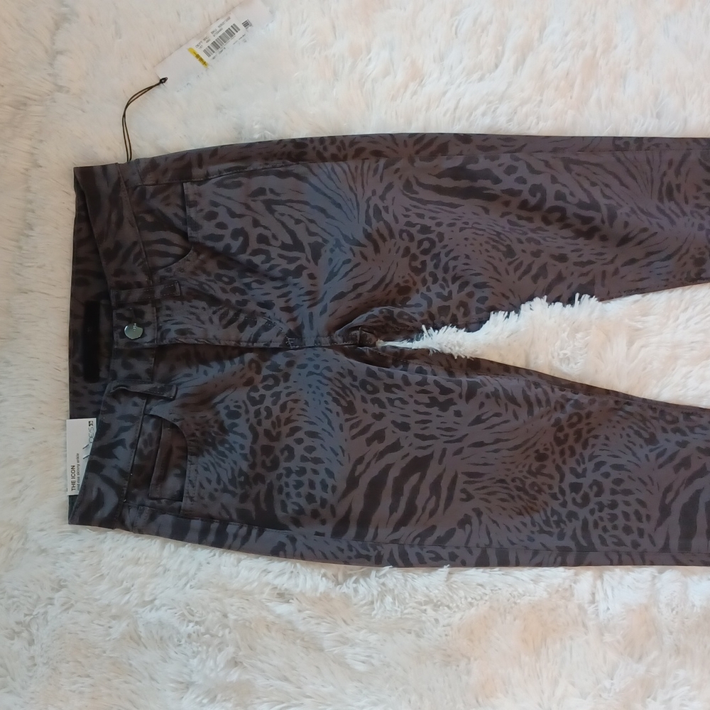 NWT Joe's Jean's The Icon Gray Animal Print Ankle Mid Rise Skinny Jeans … - Picture 12 of 15
